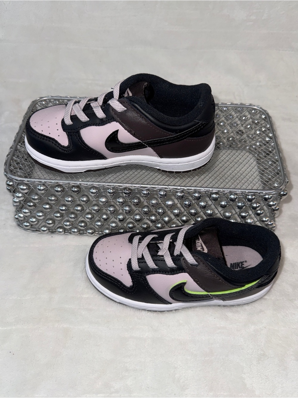 Nike Dunk Low SE Particle Rose Black Toddler 9C UK 8.5 EUR 26 HQ1956-600 ππ - Picture 3 of 16